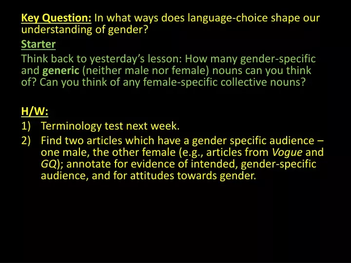 key question in what ways does language choice