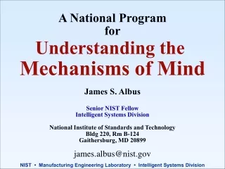 A National Program for Understanding the Mechanisms of Mind