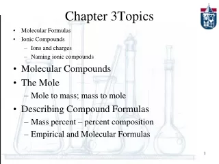 Chapter 3Topics