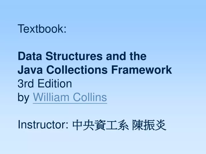 textbook data structures and the java collections