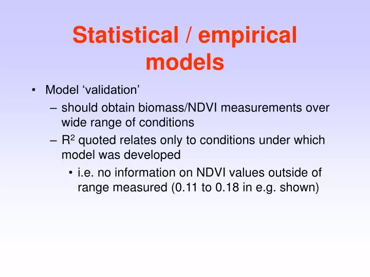 statistical empirical models