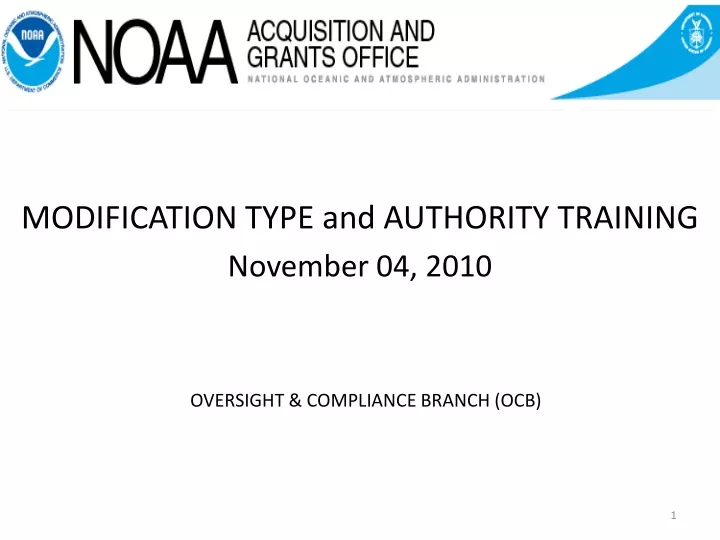 oversight compliance branch ocb