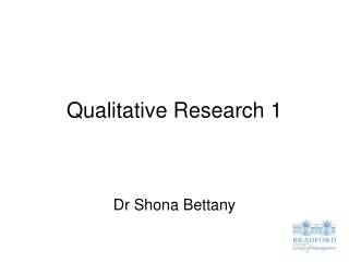 Qualitative Research 1