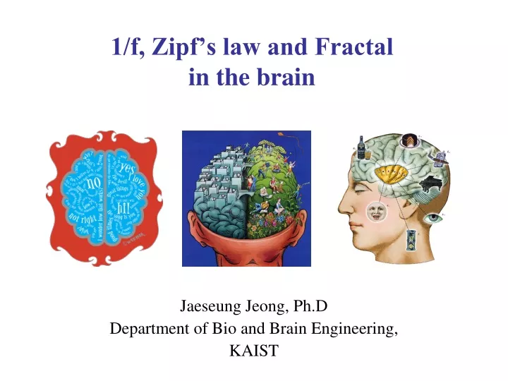 1 f zipf s law and fractal in the brain