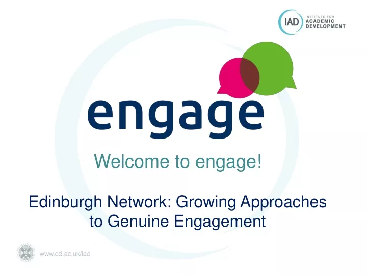 welcome to engage edinburgh network growing