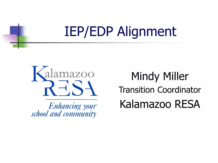 iep edp alignment