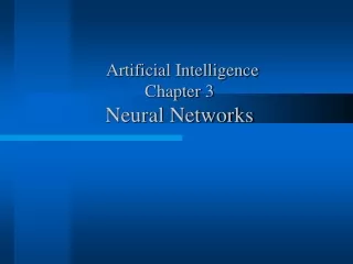 Artificial Intelligence Chapter 3 Neural Networks