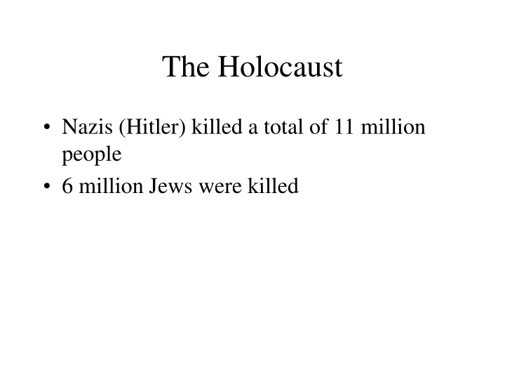 the holocaust