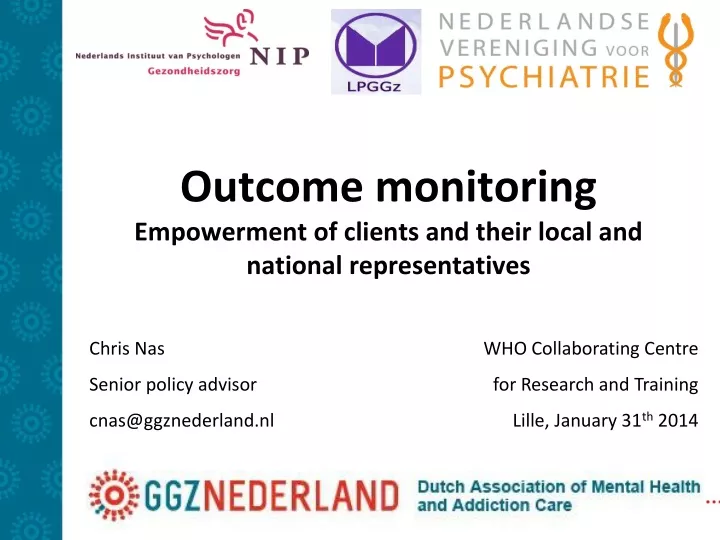 outcome monitoring empowerment of clients and their local and national representatives