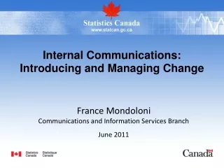 Internal Communications: Introducing and Managing Change