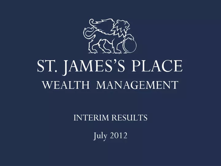 interim results july 2012