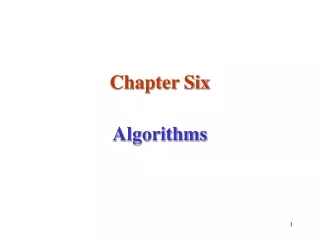 Chapter Six Algorithms