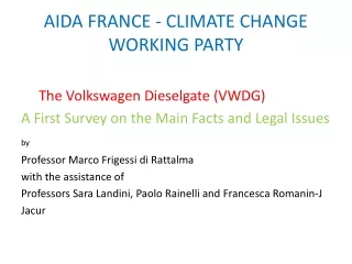 AIDA FRANCE - CLIMATE CHANGE WORKING PARTY