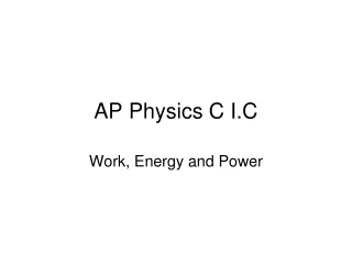 AP Physics C I.C