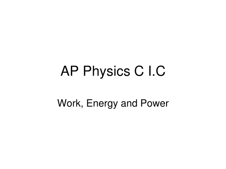 ap physics c i c