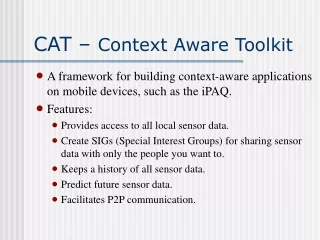 CAT –  Context Aware Toolkit