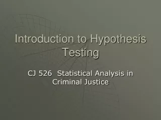 Introduction to Hypothesis Testing