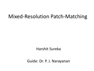 Mixed-Resolution Patch-Matching