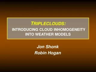 T RIPLECLOUDS : INTRODUCING CLOUD INHOMOGENEITY INTO WEATHER MODELS