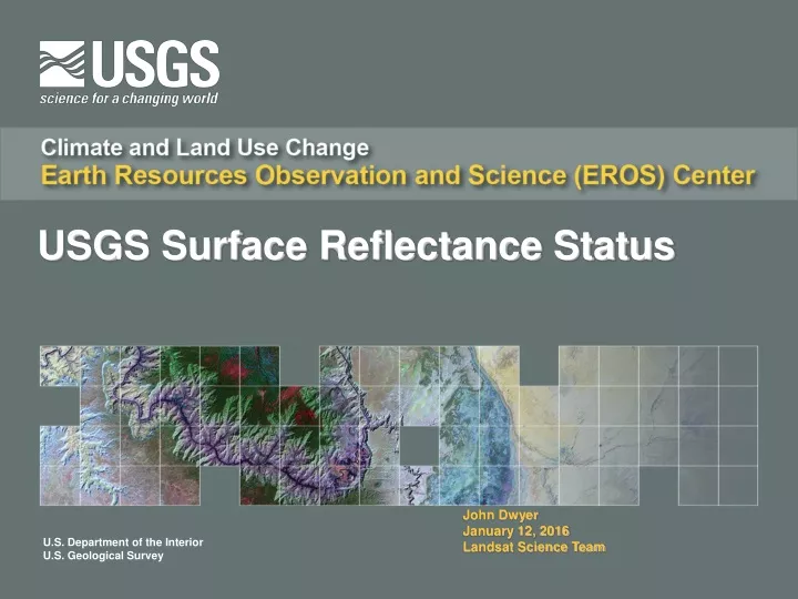 usgs surface reflectance status
