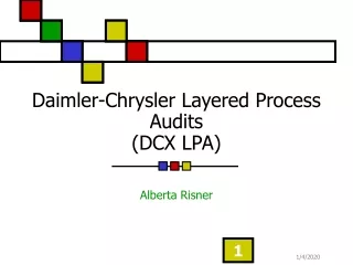 Daimler-Chrysler Layered Process Audits (DCX LPA)