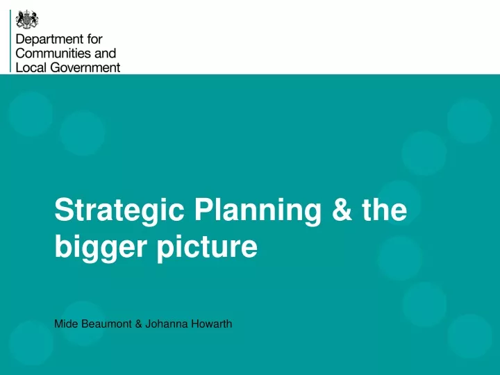 strategic planning the bigger picture
