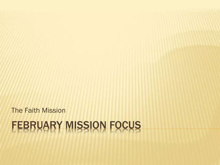 the faith mission