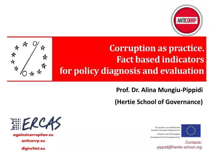 corruption as practice fact based indicators for policy diagnosis and evaluation