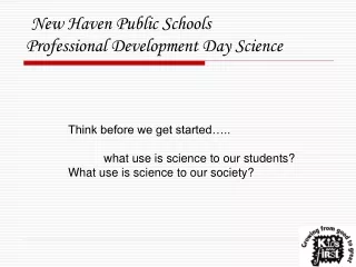 New Haven Public Schools Professional Development Day Science