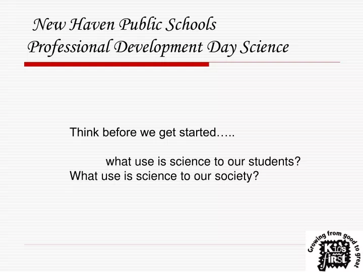 new haven public schools professional development day science