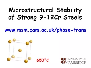Microstructural Stability of Strong 9-12Cr Steels