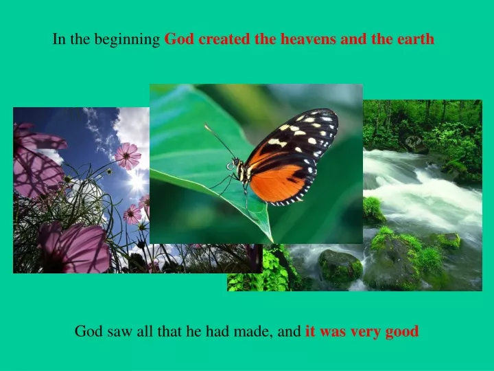 in the beginning god created the heavens