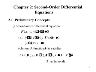 Chapter 2: Second-Order Differential                      Equations