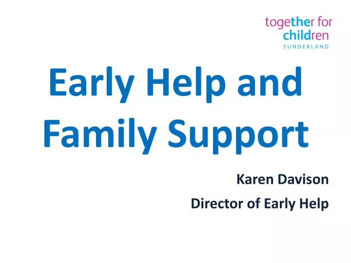 early help and family support