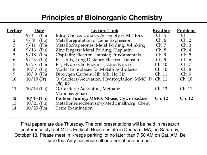 principles of bioinorganic chemistry