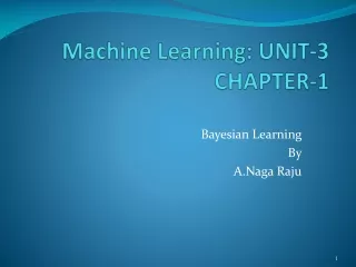 Machine Learning:  UNIT-3 CHAPTER-1