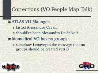Corrections (VO People Map Talk)