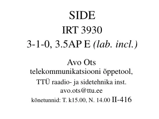 SIDE IRT 3930 3-1-0, 3.5AP E  (lab. incl.)