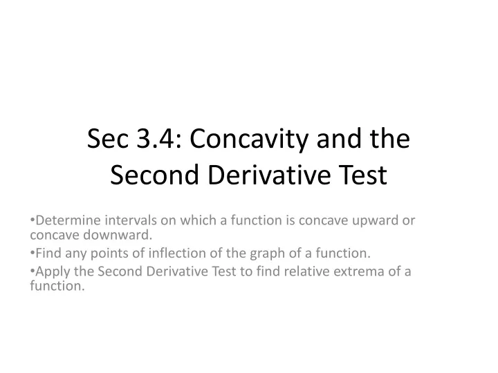 sec 3 4 concavity and the second derivative test