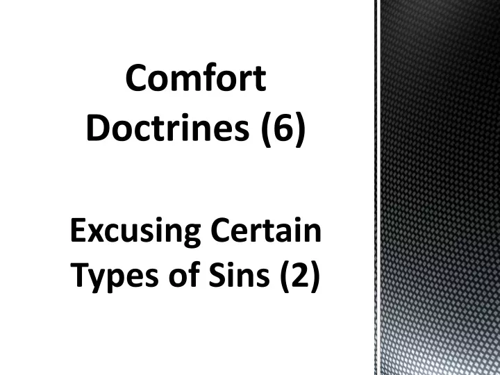 comfort doctrines 6