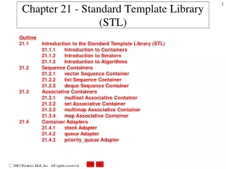 Chapter 21 - Standard Template Library (STL)