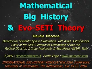 Mathematical  Big  History   &amp;   Evo-SETI  Theory