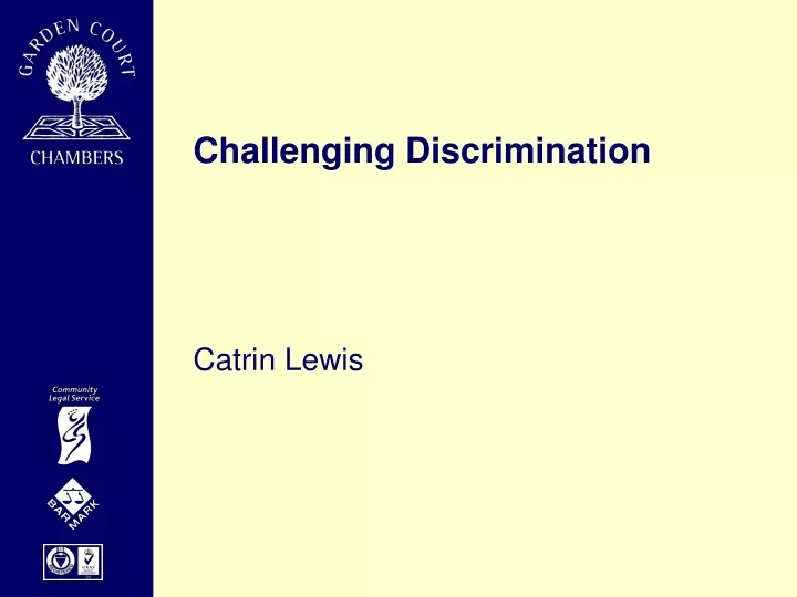 challenging discrimination