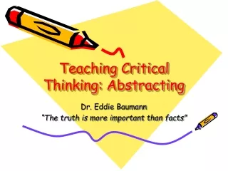 Teaching Critical Thinking: Abstracting