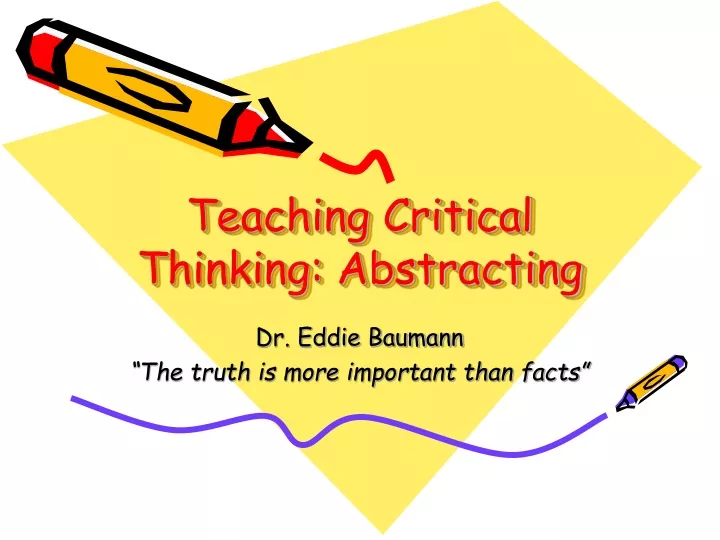 teaching critical thinking abstracting