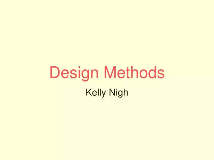 design methods