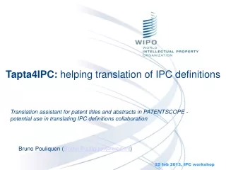 Tapta4IPC:  helping translation of IPC definitions