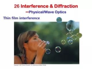 26  Interference &amp; Diffraction -- Physical/Wave Optics