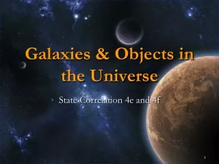 Galaxies &amp; Objects in the Universe