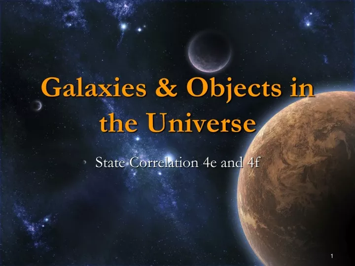 galaxies objects in the universe